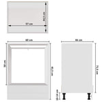 HKH Armario para Horno Riga - 60x46x81,5cm - Blanco
