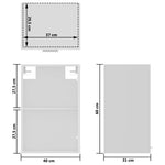 HKH Armário de Parede C/ em Vidro Lyon - 40x31x60 Cm - Branco