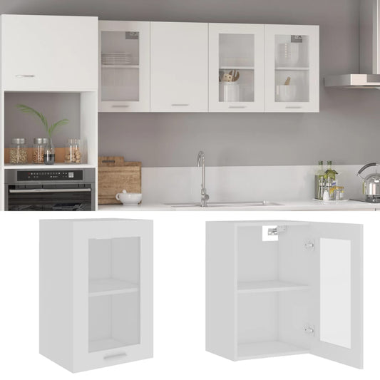HKH Armário de Parede C/ em Vidro Lyon - 40x31x60 Cm - Branco