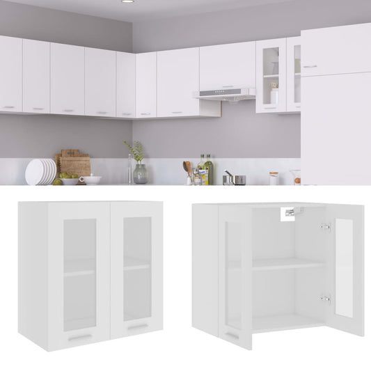 HKH Armário de Parede C/ em Vidro Lyon - 60x31x60 Cm - Branco