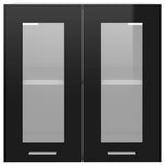 HKH Armario de Pared C/ Cristal Lyon - 60x31x60 Cm - Negro
