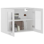 Armario de pared HKH con puerta de cristal Lyon - 80x31x60 cm - Blanco