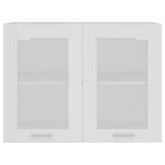 Armario de pared HKH con puerta de cristal Lyon - 80x31x60 cm - Blanco