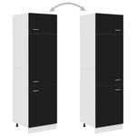 HKH Armário para Frigorífico Lyon - 60x57x207cm - Preto