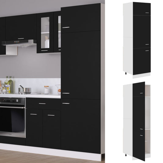 HKH Armário para Frigorífico Lyon - 60x57x207cm - Preto