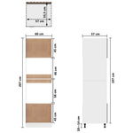 HKH Armário para Micro - Ondas Lyon - 60x57x207 Cm - Branco