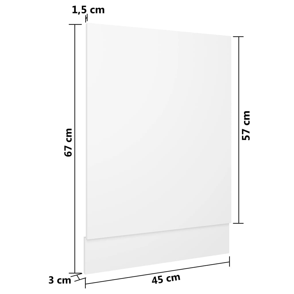 HKH Painel Máquina Lavar Louça Lyon - 45x3x67 Cm - Branco