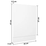 HKH Painel Máquina Lavar Louça Lyon - 45x3x67 Cm - Branco
