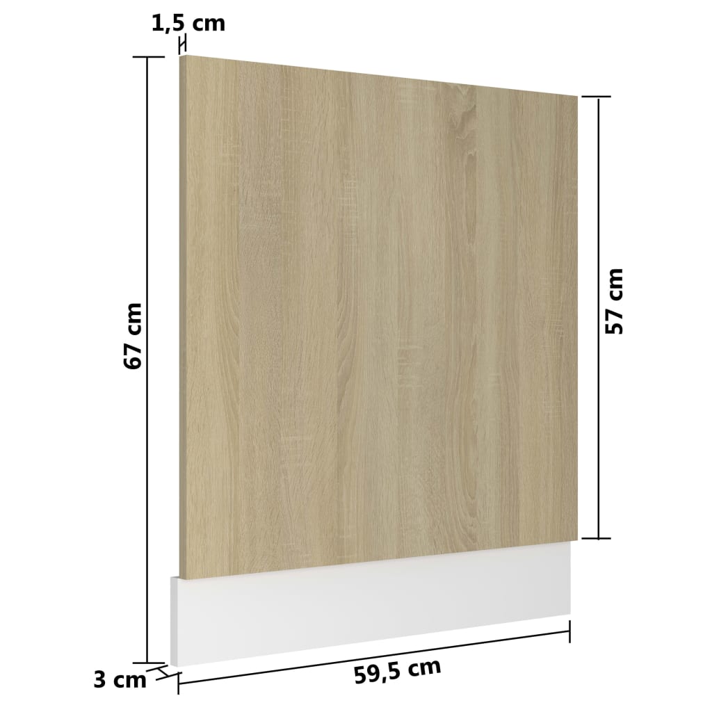 Panel para lavavajillas HKH Lyon en Roble - 59,5x3x67 cm