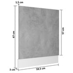HKH Painel Máquina Lavar Louça Lyon - Cinzento