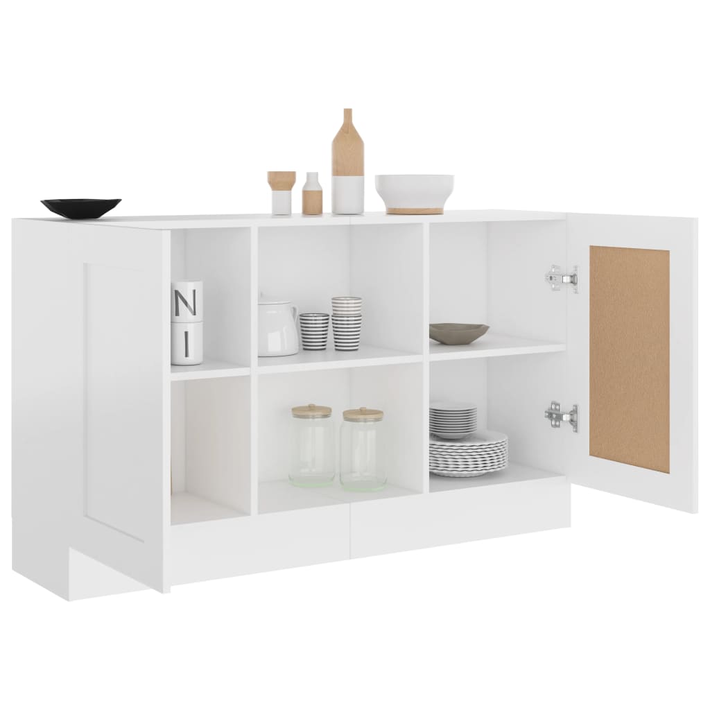 HKH Aparador Moderno de derivados de Madera, Mdf 120 X 30,5 X 70 Cm - Blanco
