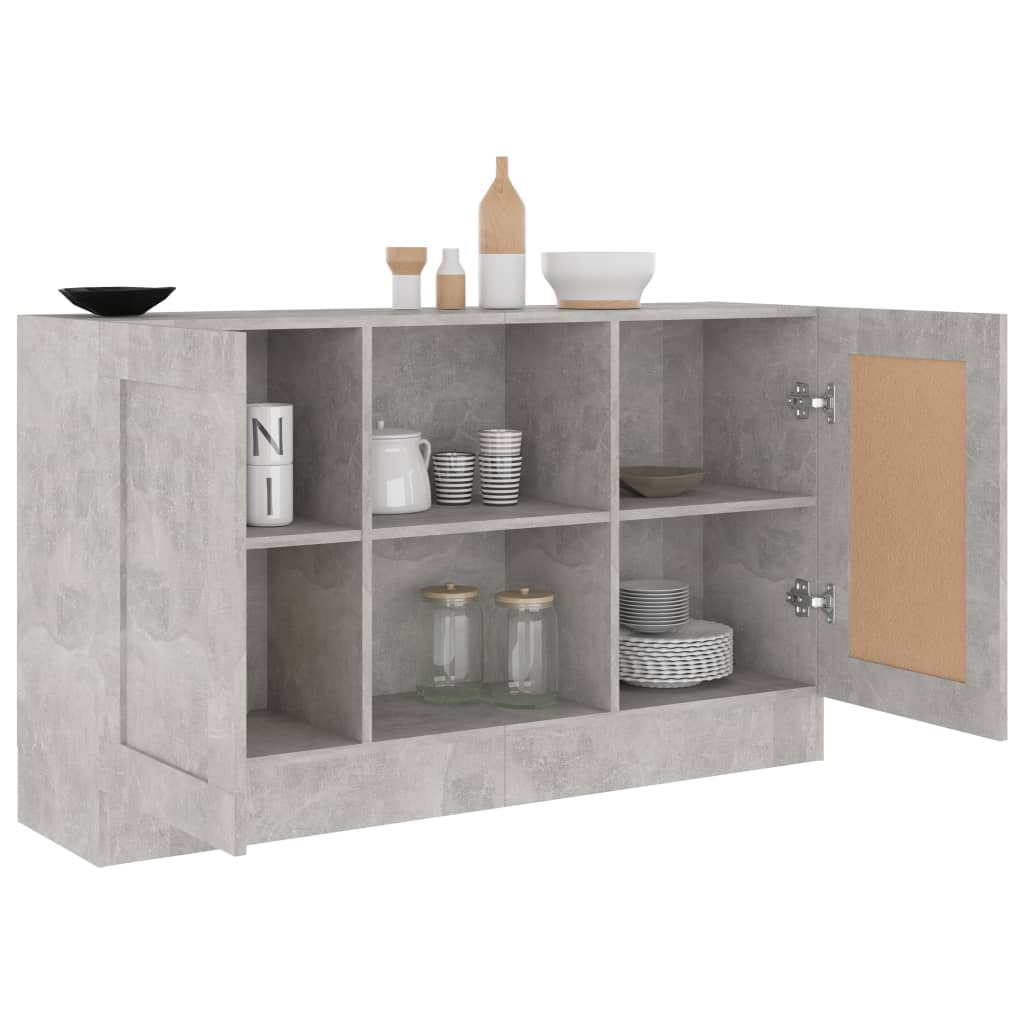 Aparador Moderno HKH en derivados de madera, MDF 120 X 30,5 X 70 Cm - Gris Cemento
