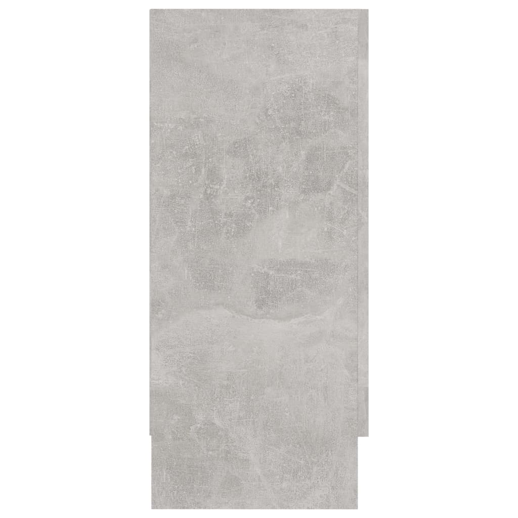 HKH Vitrina Moderna de Madera Procesada y Cristal 120 x 30,5 x 70 cm - Gris Cemento