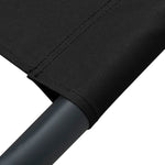 HKH Espreguiçadeira Com Toldo E Almofadas - Preto