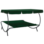 HKH Espreguiçadeira Com Toldo E Almofadas - Verde