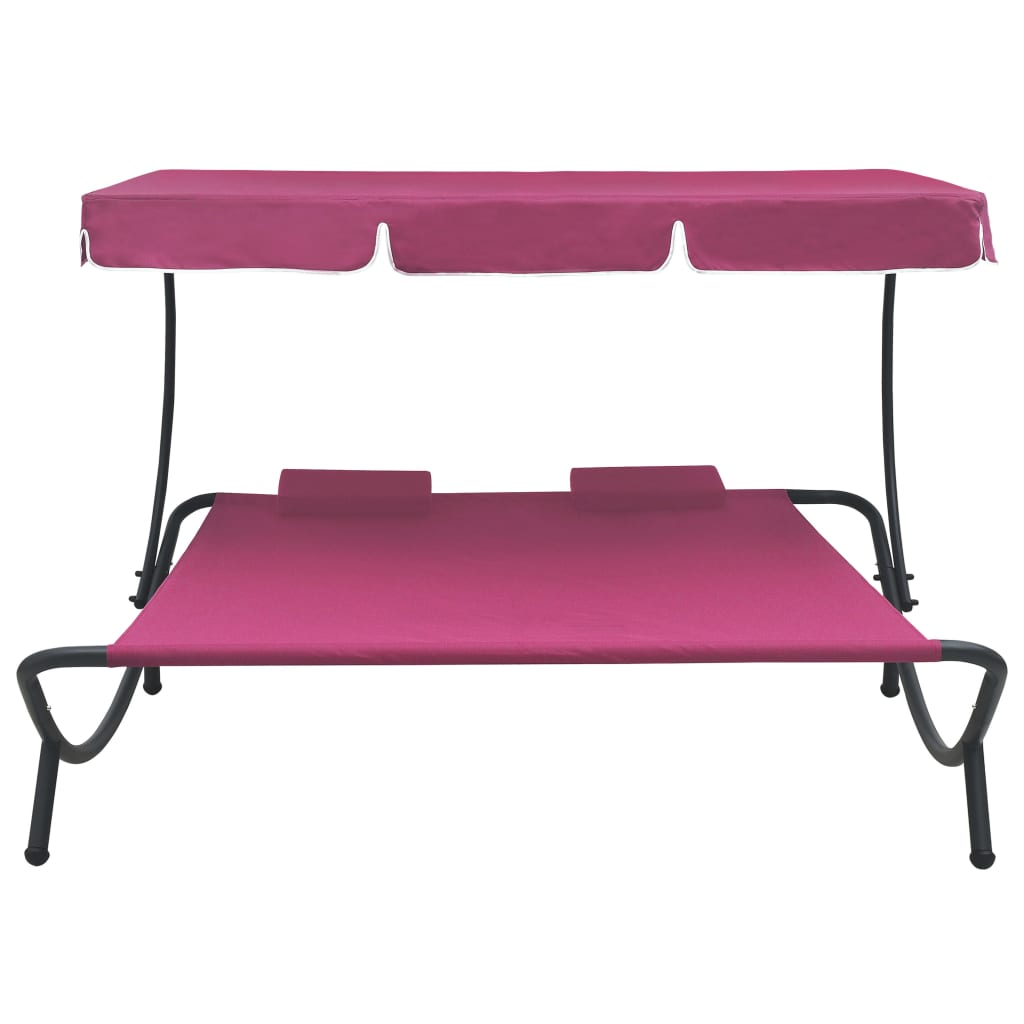 HKH Tumbona con Toldo y Cojines Rosa - Rosa