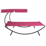 HKH Espreguiçadeira Com Toldo E Almofadas Rosa - Cor-de-rosa