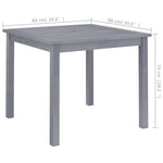 HKH Mesa de Jantar para Jardim Madeira de Acácia Maciça - Cinzento