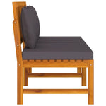 HKH Sofá-cama Com Almofadão 200x60x75 Cm Pinho Maciço Cinza - Marrom
