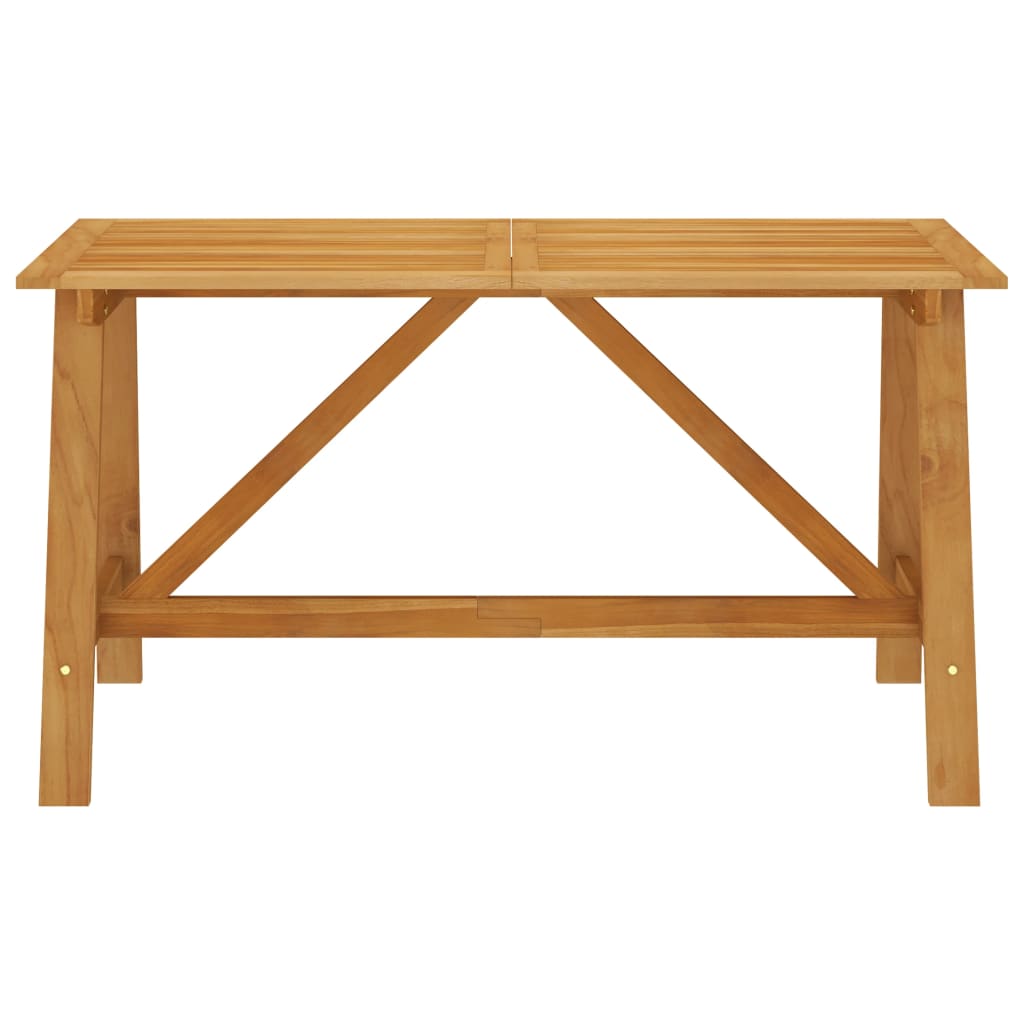 HKH Mesa de Jantar P/ Jardim 140x70x73,5cm Madeira de Acácia Maciça - Marrom