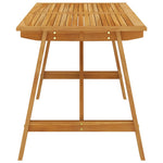 HKH Mesa de Jantar P/ Jardim 140x70x73,5cm Madeira de Acácia Maciça - Marrom