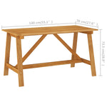 HKH Mesa de Jantar P/ Jardim 140x70x73,5cm Madeira de Acácia Maciça - Marrom