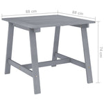 HKH Mesa de Jantar para Jardim Acácia Maciça - Cinzento