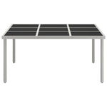 HKH Mesa de Jantar para Jardim 170x170x74,5 Cm Vidro e Aço - Preto