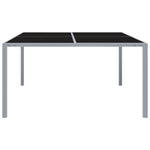 HKH Mesa de Jardim 130x130x72 Cm Aço e Vidro - Cinzento