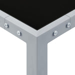 HKH Mesa de Jardim 130x130x72 Cm Aço e Vidro - Cinzento