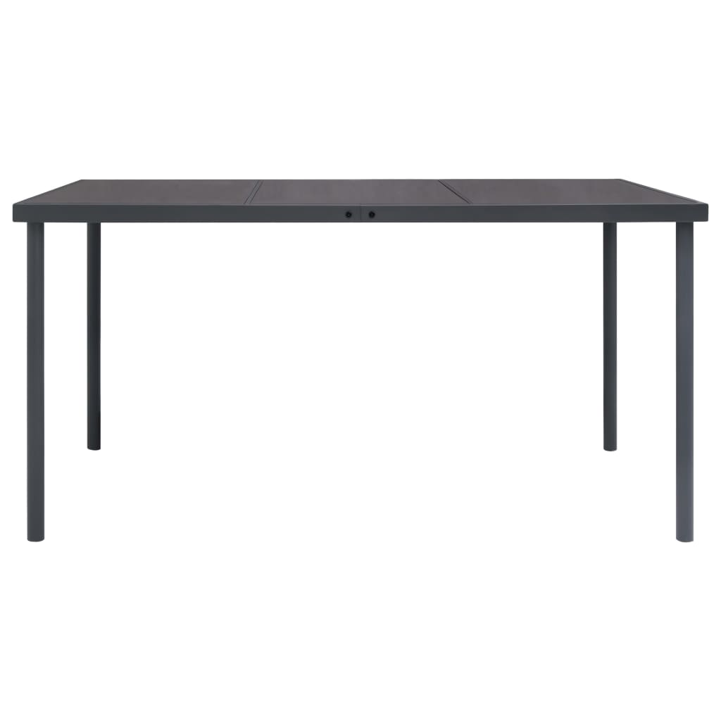 HKH Mesa de Jantar para Jardim Aço - Antracite