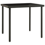 HKH Mesa de Jantar para Exterior 80x80x72 Cm Vidro e Aço - Antracite