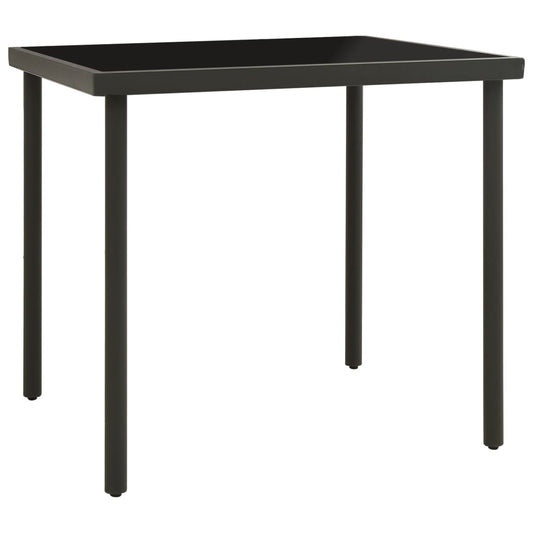 HKH Mesa de Jantar para Exterior 80x80x72 Cm Vidro e Aço - Antracite