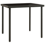 HKH Mesa de Jantar para Exterior 80x80x72 Cm Vidro e Aço - Antracite