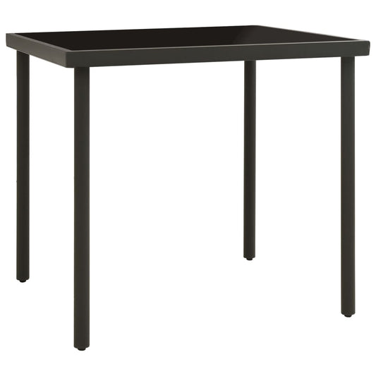 HKH Mesa de Jantar para Exterior 80x80x72 Cm Vidro e Aço - Antracite