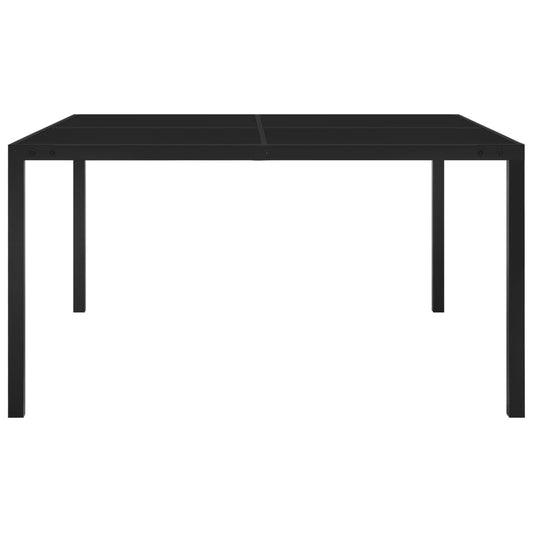 HKH Mesa de Jardim 130x130x72 Cm Aço e Vidro - Preto