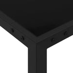 HKH Mesa de Jardim 130x130x72 Cm Aço e Vidro - Preto