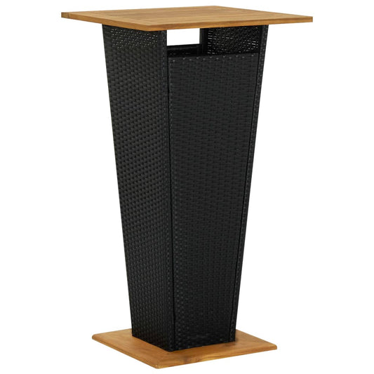 HKH Mesa de Bar Vime Pe e Acácia Maciça - Preto