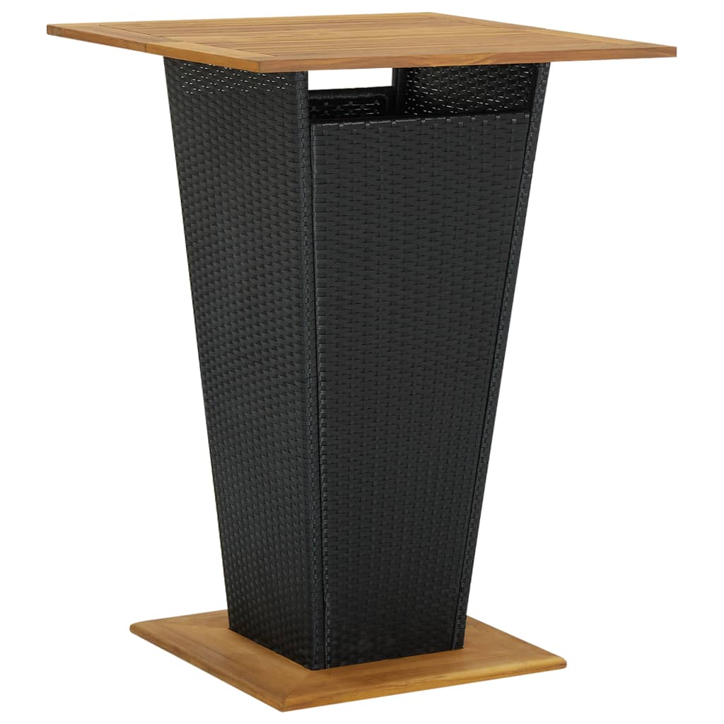 HKH Mesa de Bar Vime Pe e Acácia Maciça - Preto