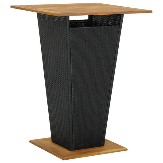 HKH Mesa de Bar Vime Pe e Acácia Maciça - Preto