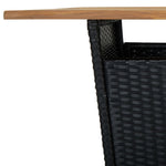HKH Mesa de Bar Vime Pe e Acácia Maciça - Preto