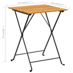 HKH Mesa de Bistrô 55x54x71 Cm Madeira de Acácia Maciça - Marrom