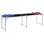 HKH Mesa de Beer Pong Dobrável com Copos e Bolas 240 cm