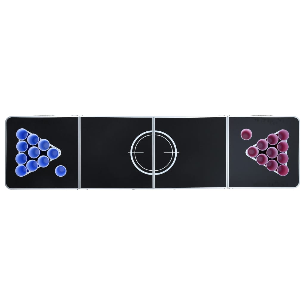 HKH Mesa de Beer Pong Dobrável com Copos e Bolas 240 cm