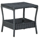 HKH Mesa de Jardim em Vime Pe 45x45x46,5 Cm -escuro - Cinzento