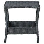 HKH Mesa de Jardim em Vime Pe 45x45x46,5 Cm -escuro - Cinzento