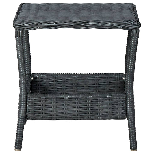 HKH Mesa de Jardim em Vime Pe 45x45x46,5 Cm -escuro - Cinzento