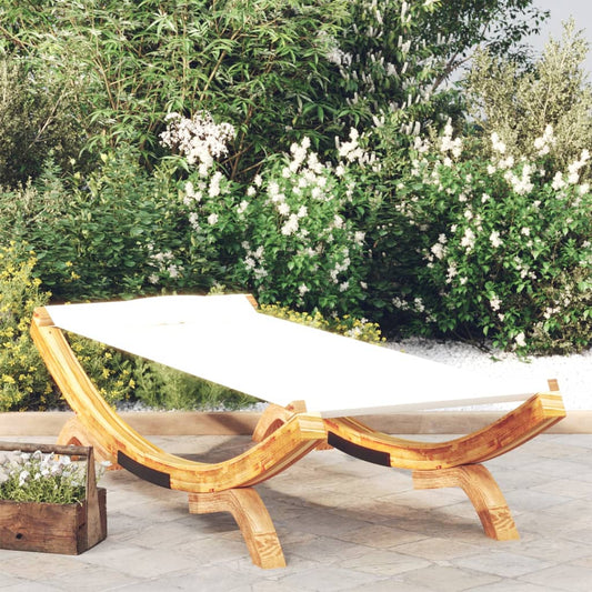 HKH Espreguiçadeira Exterior 100x188, Madeira Curva Cor - Creme