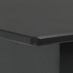 HKH Mesa de Jantar para Jardim Aço e Vidro - Preto