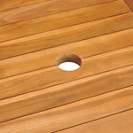 HKH Mesa de Jardim Madeira de Teca Maciça - Branco